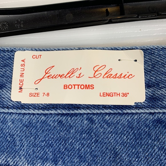 NWT Jewell’s Classic Bottoms blue jeans size 7-8, inseam 36” - Picture 7 of 10